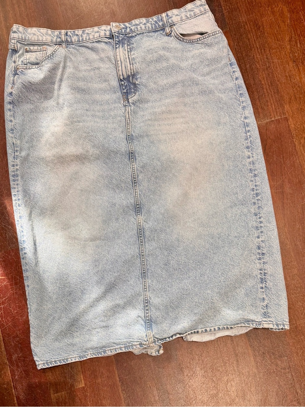 H&M Light Blue Denim Maxi Skirt
